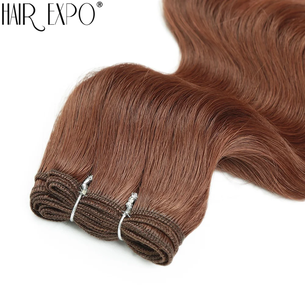 Body Wave Haarbündel 24 Zoll Piano Blonde Natürliche Synthetische Haarverlängerungen Ombre Dicker Pferdeschwanz Lockiges Haar zum Weben für Frauen – Detail 16