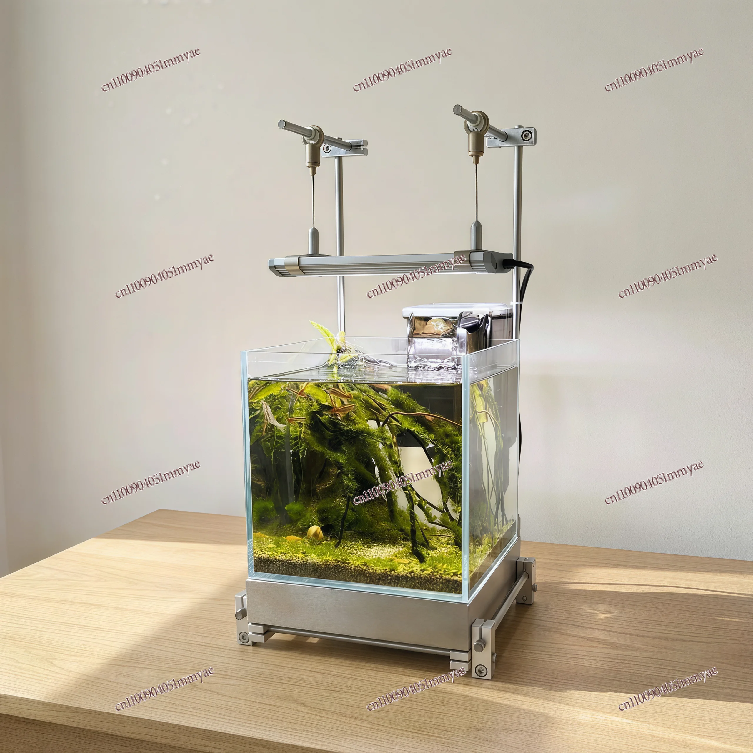 Fish tank rack household desktop stainless steel metal wind bracket small fish tank light