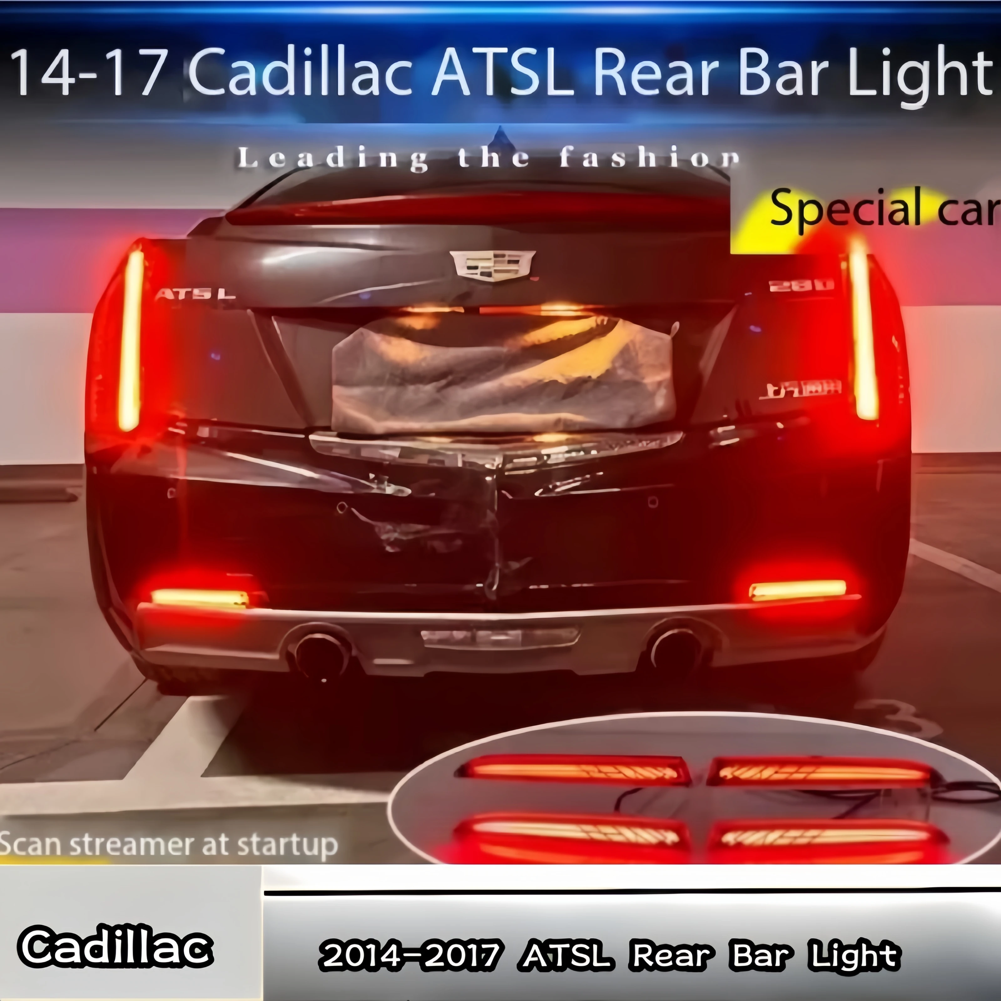 

It is suitable for Cadillac 14-17 ATSL rear bumper lights modified special LED pilot lights brake lights turn signals