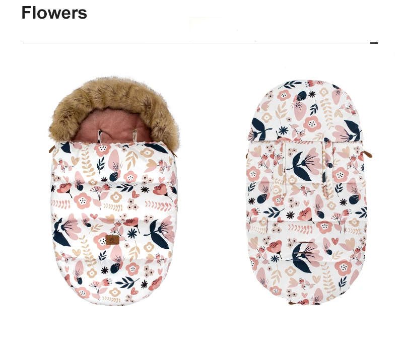 Kinderwagen Fußsack Outdoor Winter Baby Warm In Kinderwagen Abnehmbare Dicker Winddicht Pelz Kragen Baby Umschlag Kinderwagen Zubehör – Detail 18