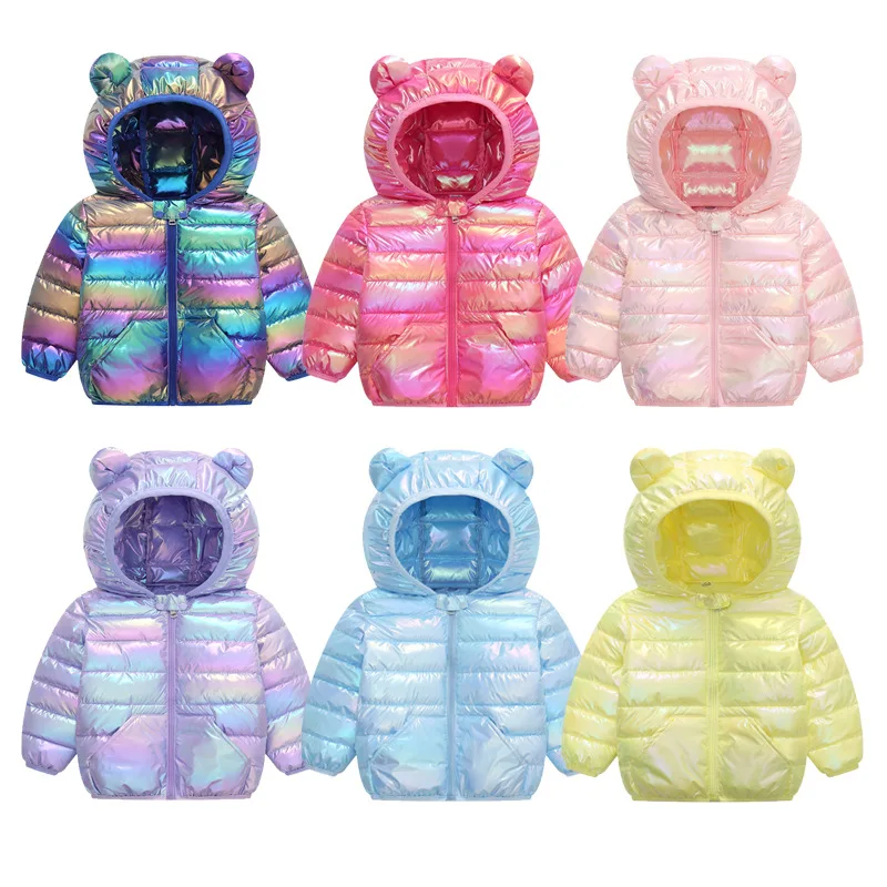 

Baby Girls Winter Clothes Kids Light Down Coats with Ear Hoodie Spring Girl Jacket Toddler Children Clothing for Boys Coat 0-5Y