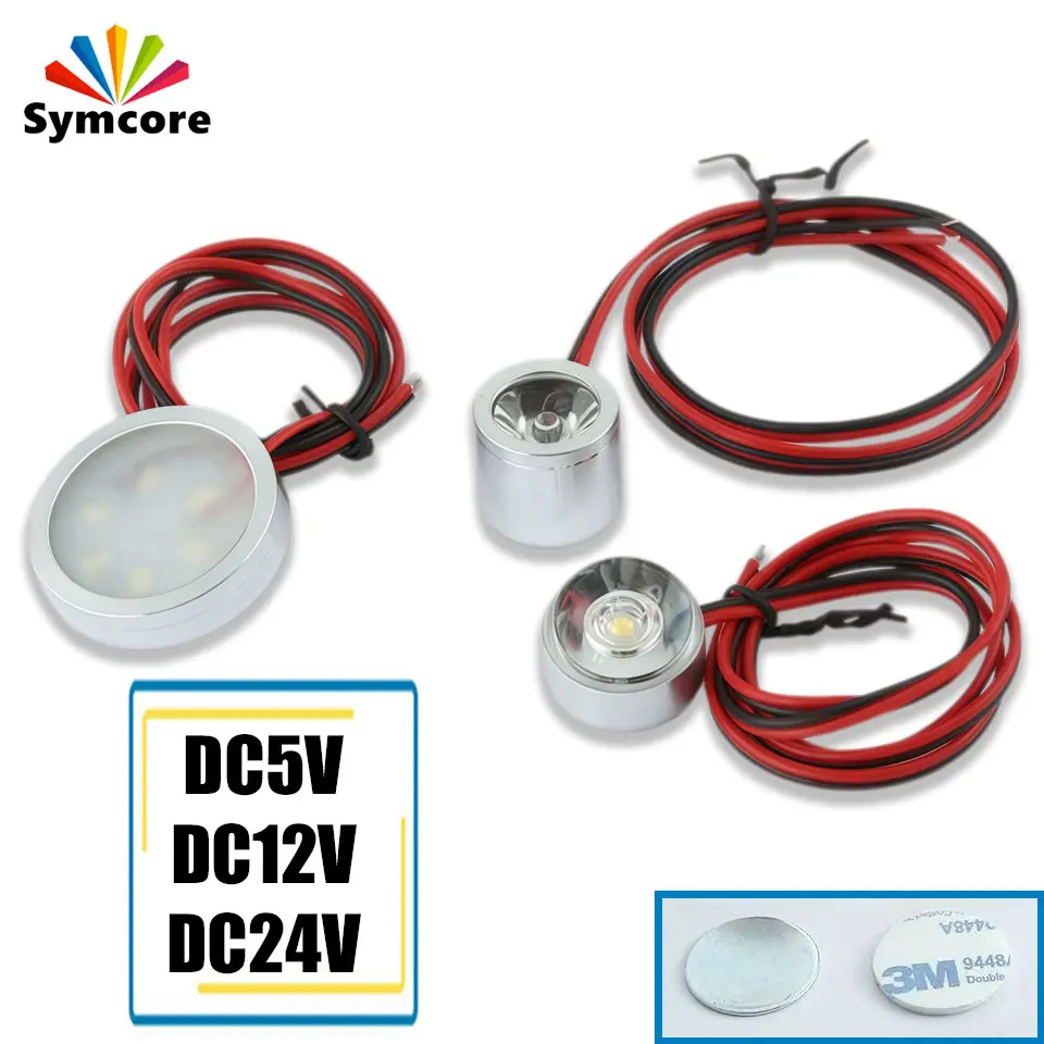 

2Pcs Ultra Bright 1W 3W Magnetic Suction Lamp DC5V 12V 24V LED Side Outlet Spotlight Equipment Instrument Magnetic Suction Lamp