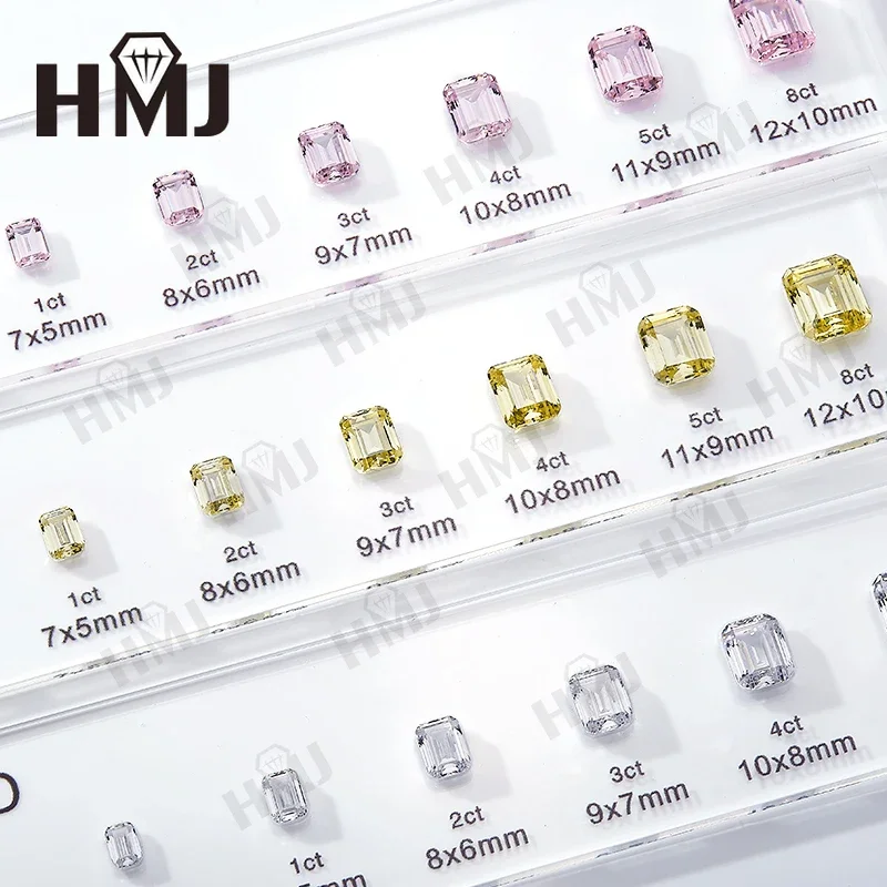 Pink Yellow Diamond Carat Chart Customize Comparison Chart Set Ring Size Reference Cubic Zirconia Gemstones Jewelry Tool