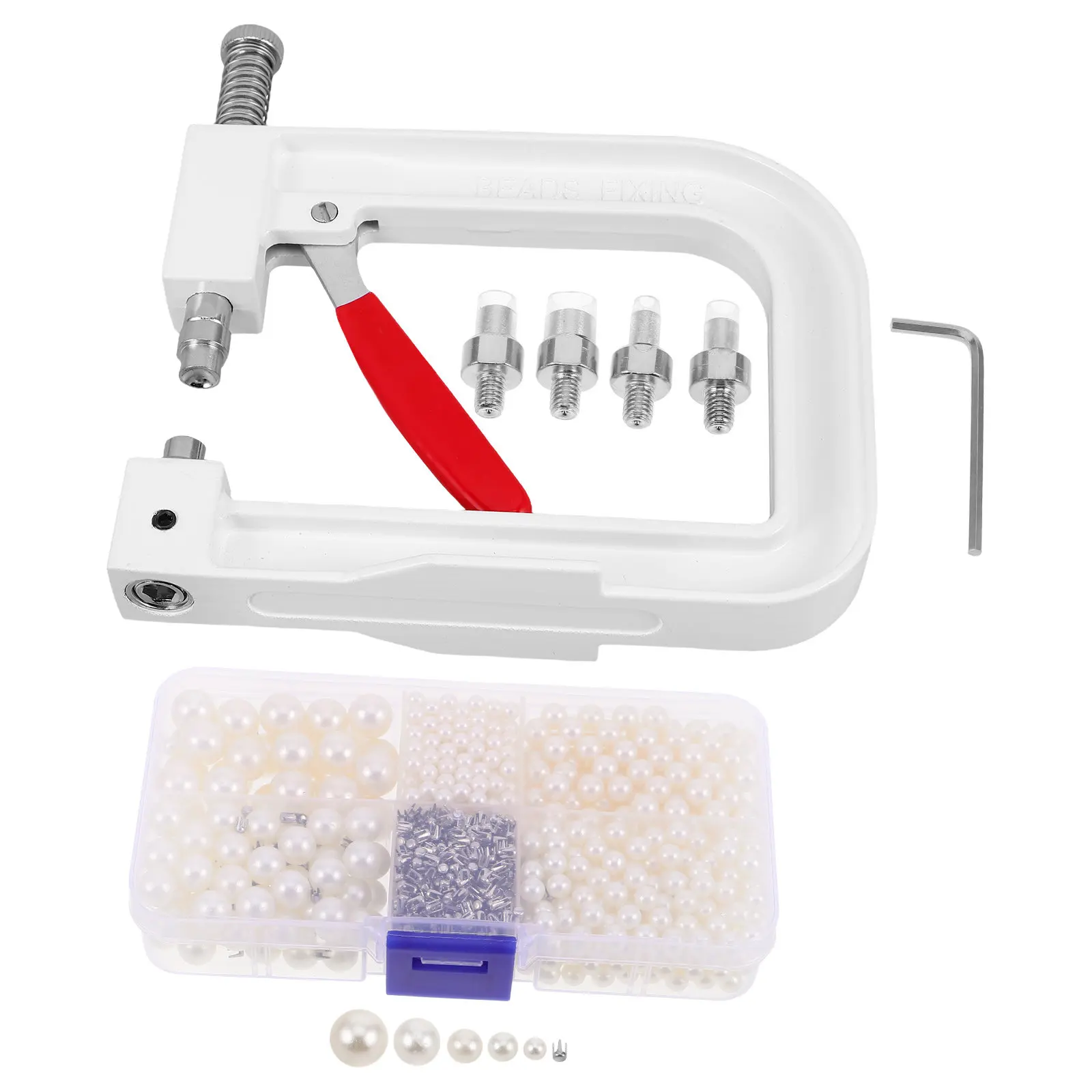 1Set Hand Press Bead Setter Professional Manual Rivet Tool for Jewelry Making Portable Lightweight Craft Design Device