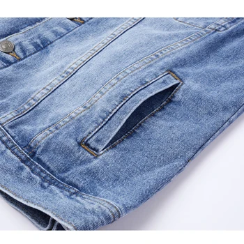 Spring Summer Men's Denim Vests Fashion Turn-Down Collar Cotton Jean Sleeveless Jackets Man Retro Streetwear Party Waistcoats 5