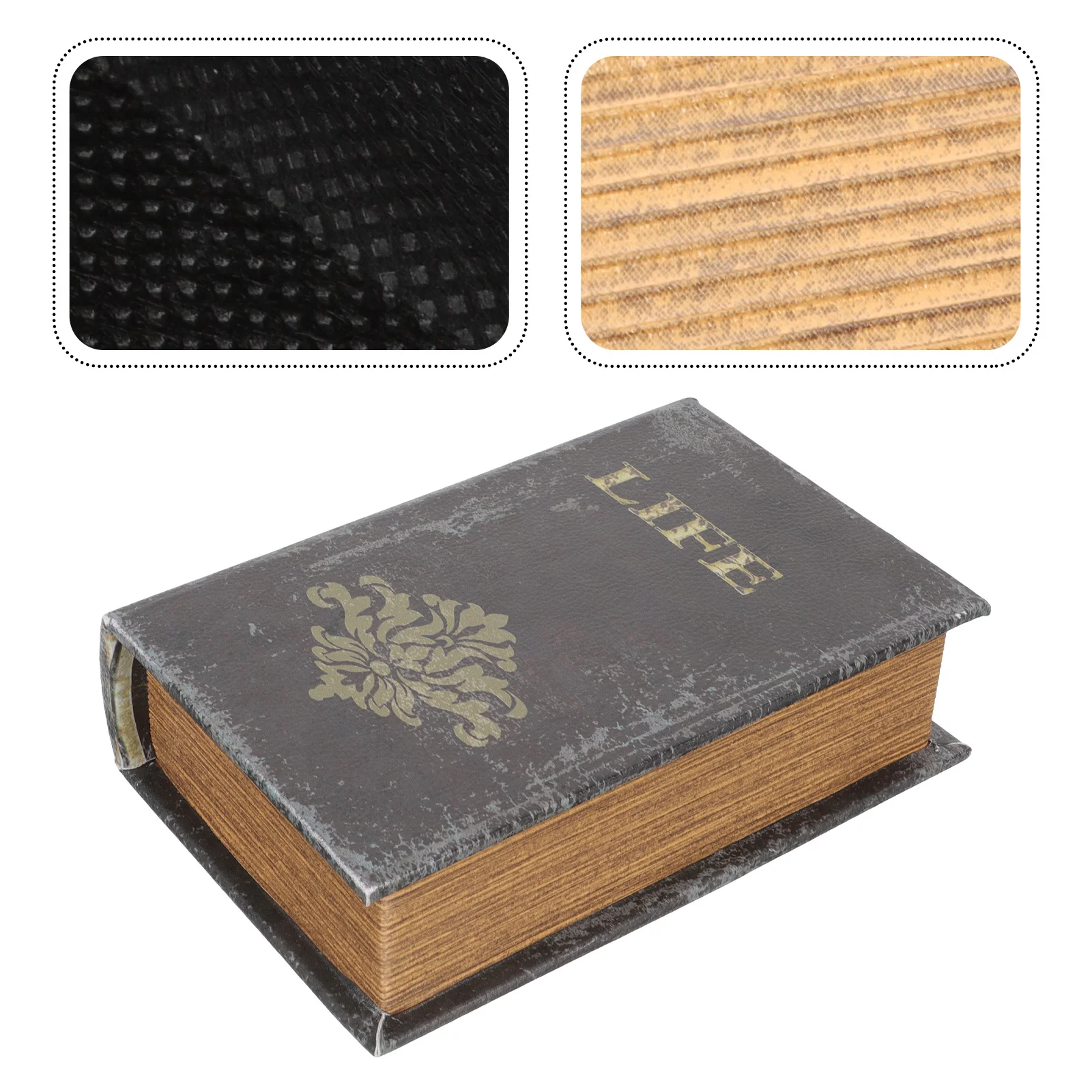 

Xmas Bible Style Wooden Storage Box Christmas Gift Container Candy Treat Holder Decorative Xmas Supply Party Favor