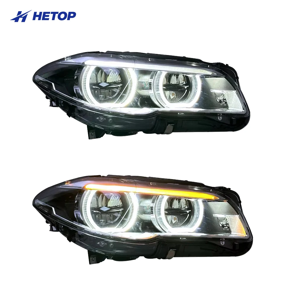 

Hetop Auto for BMW 5 Series F10 F18 520i 525i Full LED Headlight 2011-2013 Upgrade to Angel Eyes Daytime Running Lamp