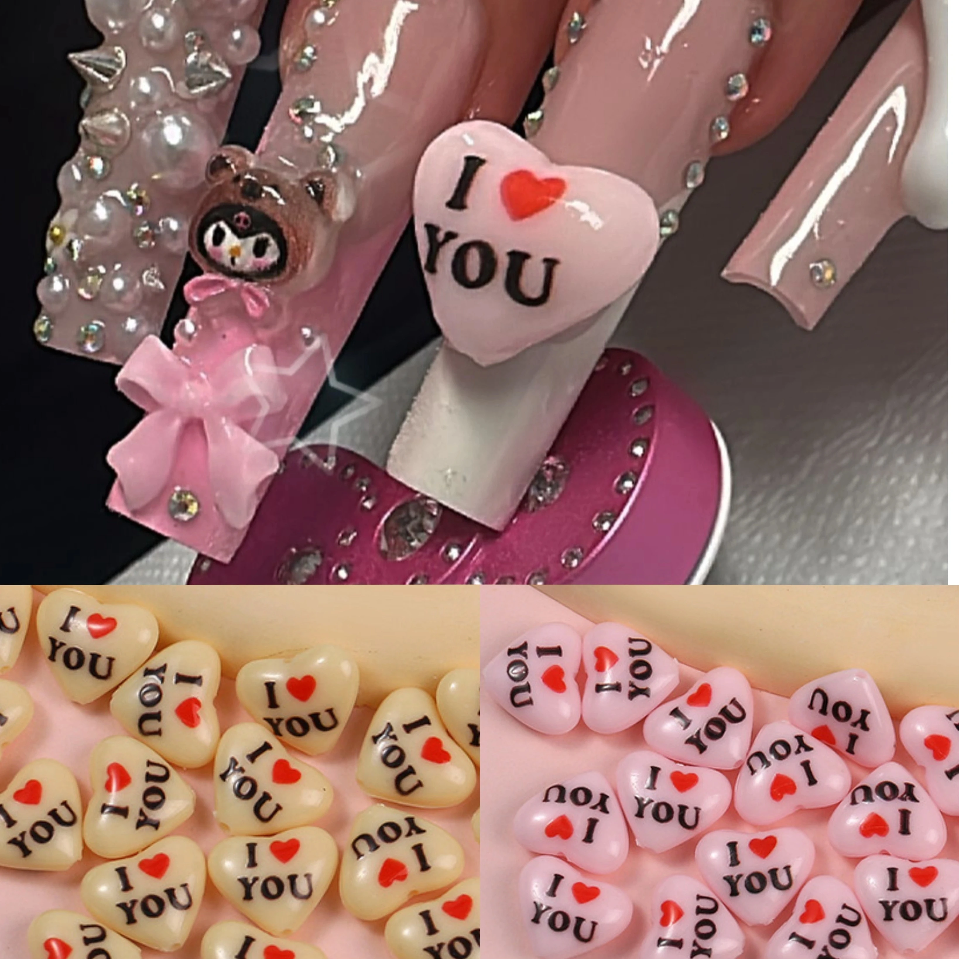 

Japanese 10Pcs Y2K Acrylic Colored Cross Sweet Hairpin Hand Jewelry Beaded Diy Junk Phone Case Handmade Bracelet Accessories