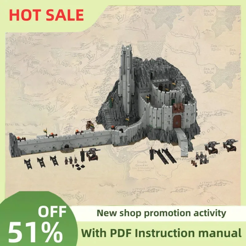 

Hot 15775Pcs Famous The Rings Movie Series Moc38478 Helm Deep Model Building Blocks Diy Creative Ideas Kids Toys Birthday Gifts