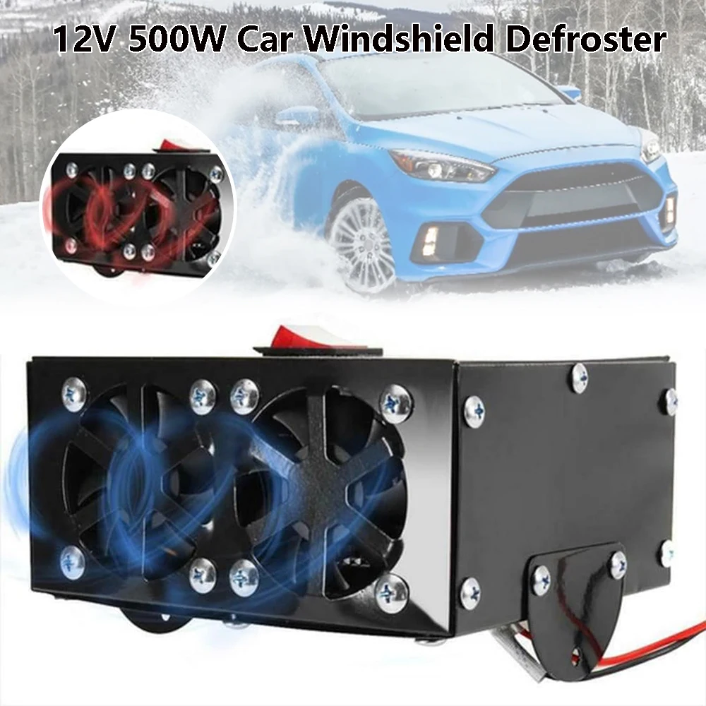 12V 500W Car Heater Vehicle Heating Fan Glass Defroster Demister For Vehicle Portable Temperature Control Device Universial