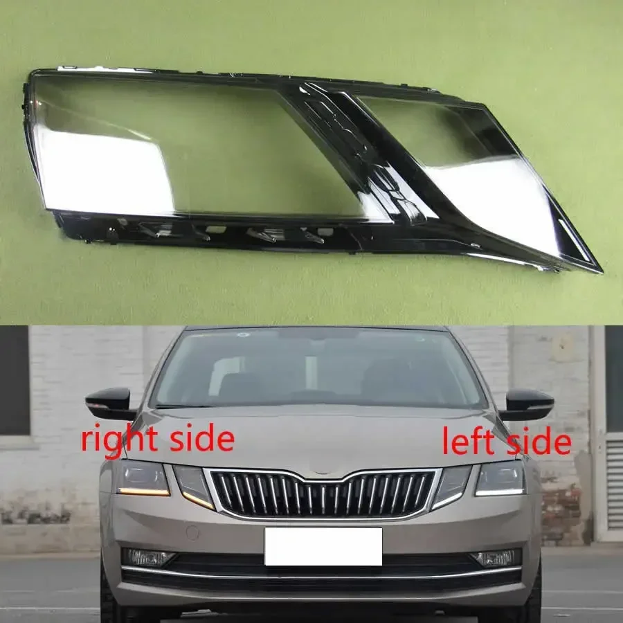 

For Skoda Octavia 2018 2019 Headlamp Cover Headlight Transparent Lens Lamp Shell Masks Plexiglass Replace Original Lampshade