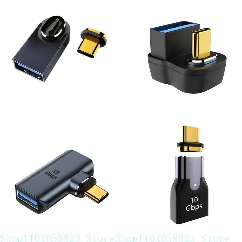 Низкопрофильный угловой 90 градусов 10 Гбит/с Тип C «папа» к USB3.0 «мама» OTG адаптер данных магнитный разъем для портативного телефона