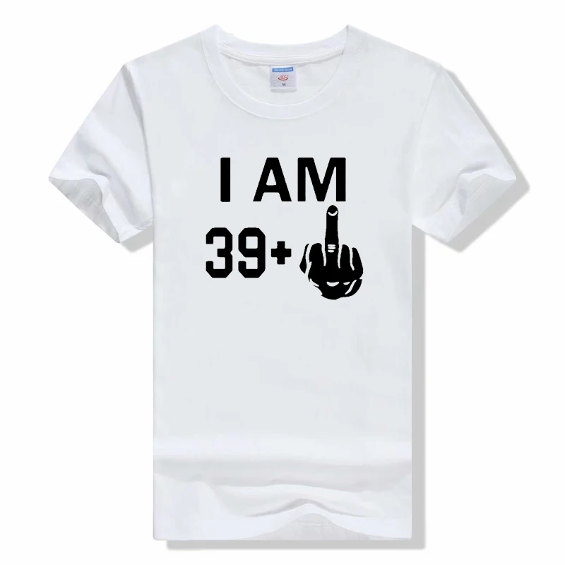 unisex T-Shirt I Am 39 Middle Finger 40th Cool Birthday Gifts Idea T Shirt for Man Husband Daddy Father's Day Present tee