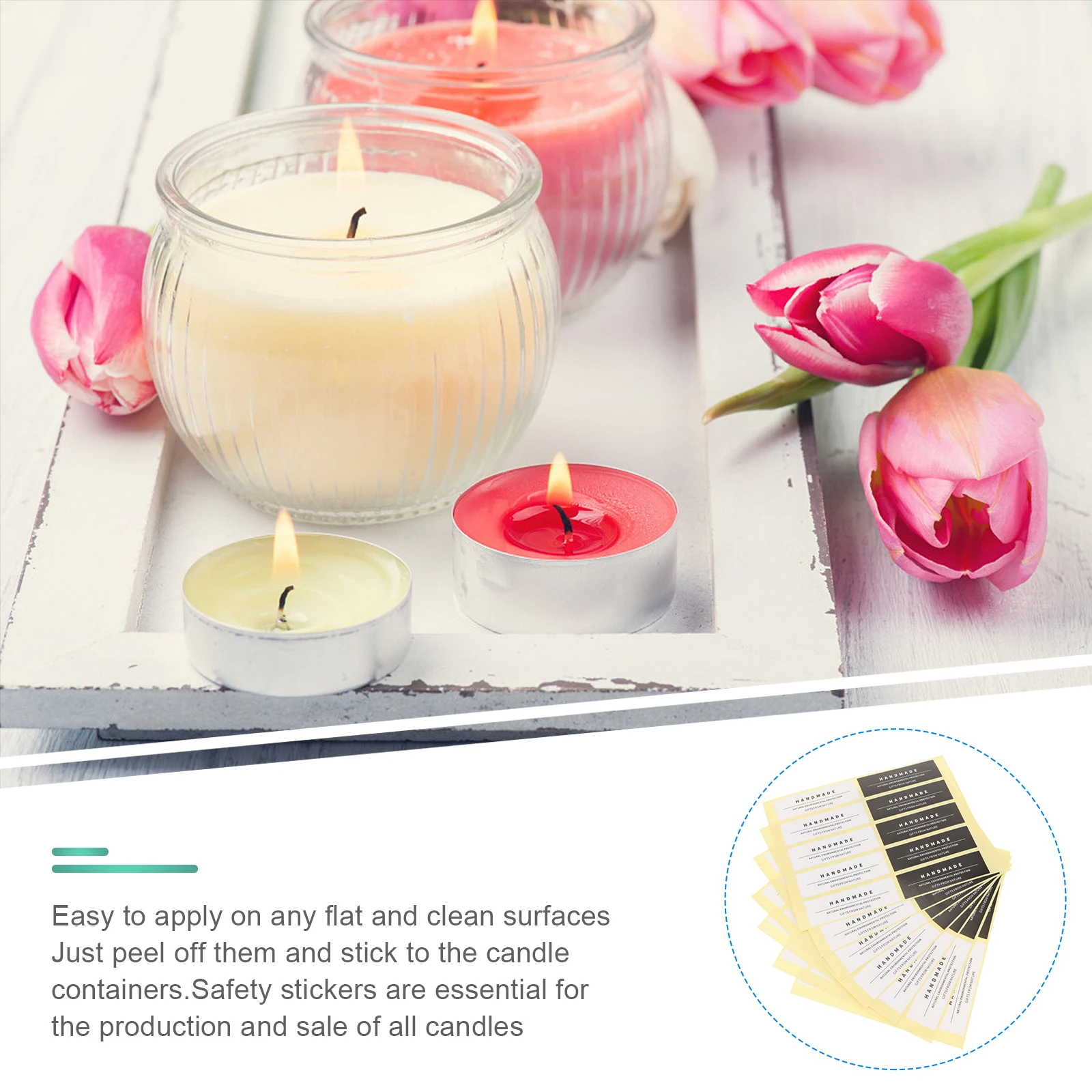 6 قطع من الملصقات المصنوعة يدويًا مكونة من 60 ملصقًا لتزيين الحاويات ملصق أمان ذاتي اللصق للاستخدام بنفسك #1