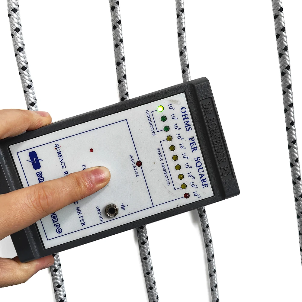 2025 Tenda con perline conduttive Tenda per porta della stanza bianca con corda tessuta in fibra antistatica ESD