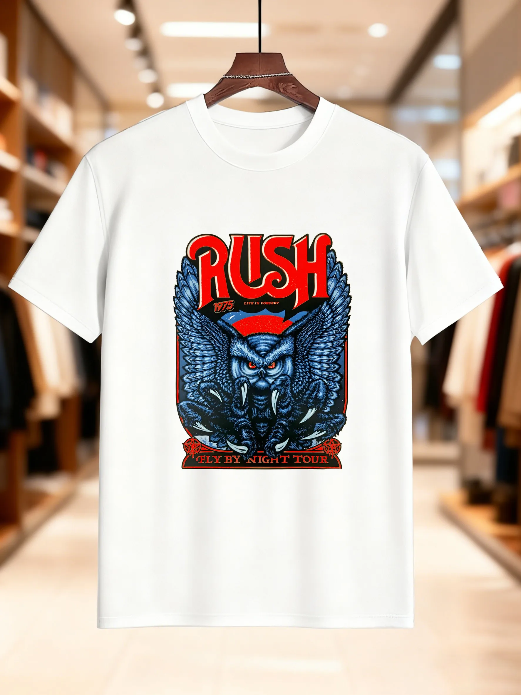 جديد وصول أزياء البومة طباعة الرجال قصيرة الأكمام تي شيرت تنفس القطن الخالص عارضة أعلى مريحة تنوعا ارتداء اليومي الاتجاه