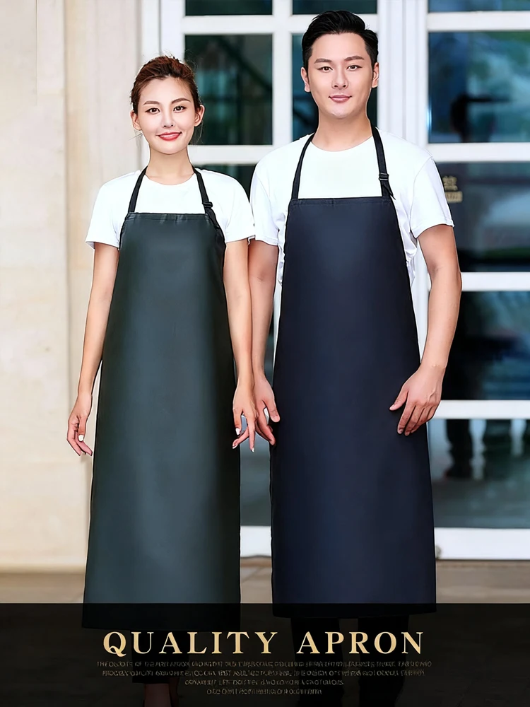 Delantal extra largo grande, impermeable, a prueba de aceite, cobertura total, protección resistente, delantal de trabajo fácil de limpiar para cocina y lavavajillas