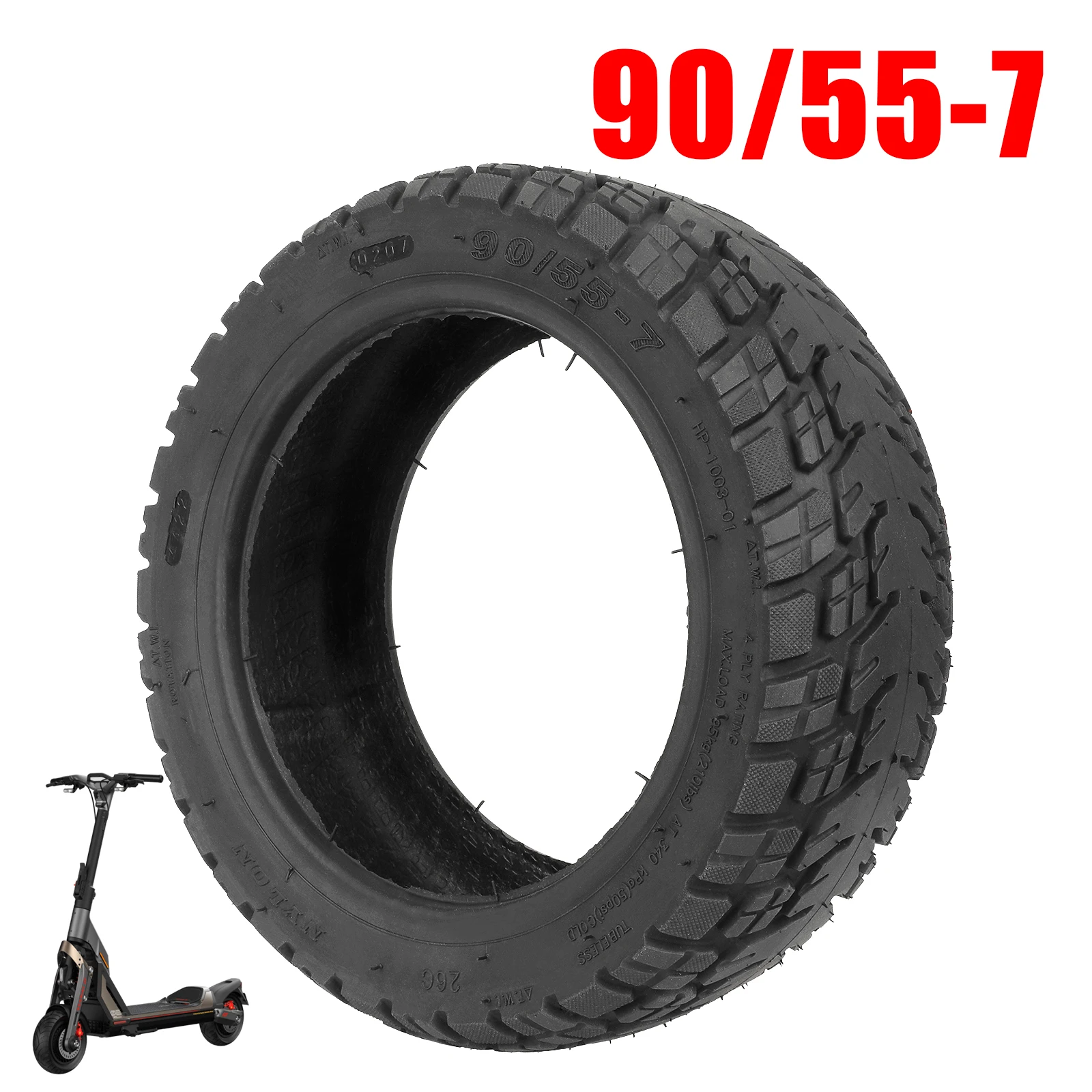 Ulip 10 Inch 90/55-7 Off-road Tire Thickened Non-slip Tubeless Tyre For Ninebot GT1 GT2 Electric Scooter Tires Accessories Parts