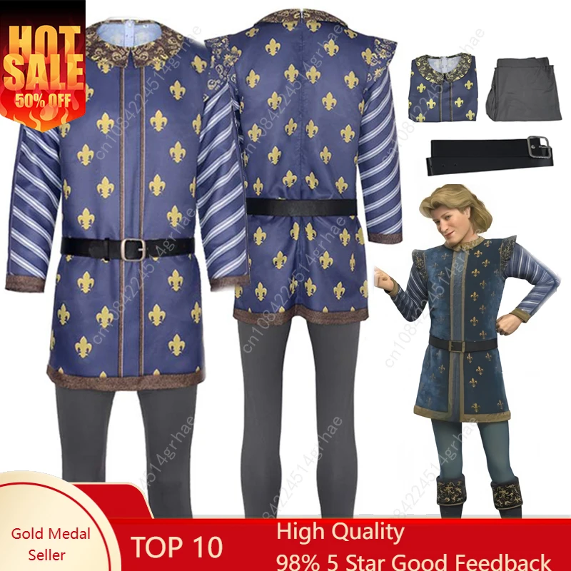 

Monster Shrek Cosplay Costume Prince Charming Uniforms Costume Carnival Party Animation Coser Costume
