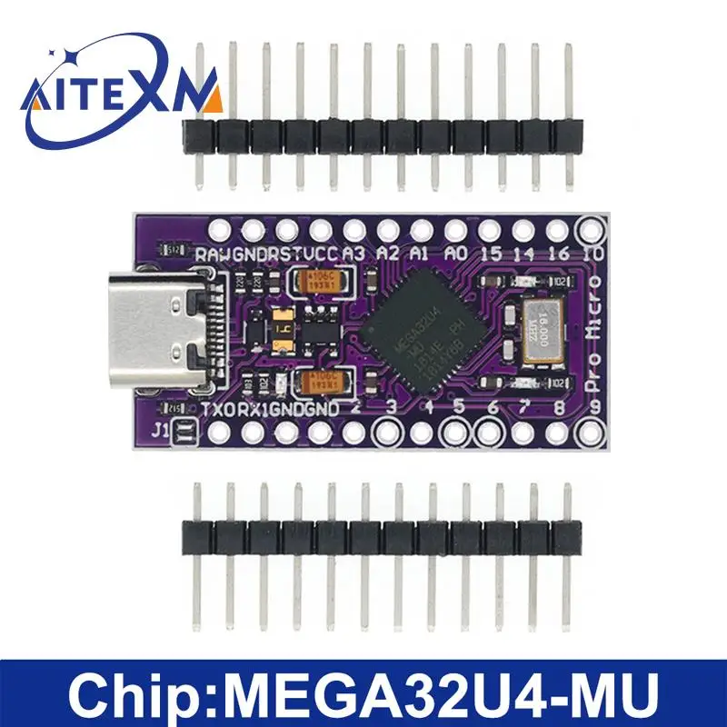 MICRO/MINI/USB TYPE-C Module 5V 16MHz, carte pour Arduino ATMEGA32U4-AU/MU Controller Pro-Micro Replace Pro Mini