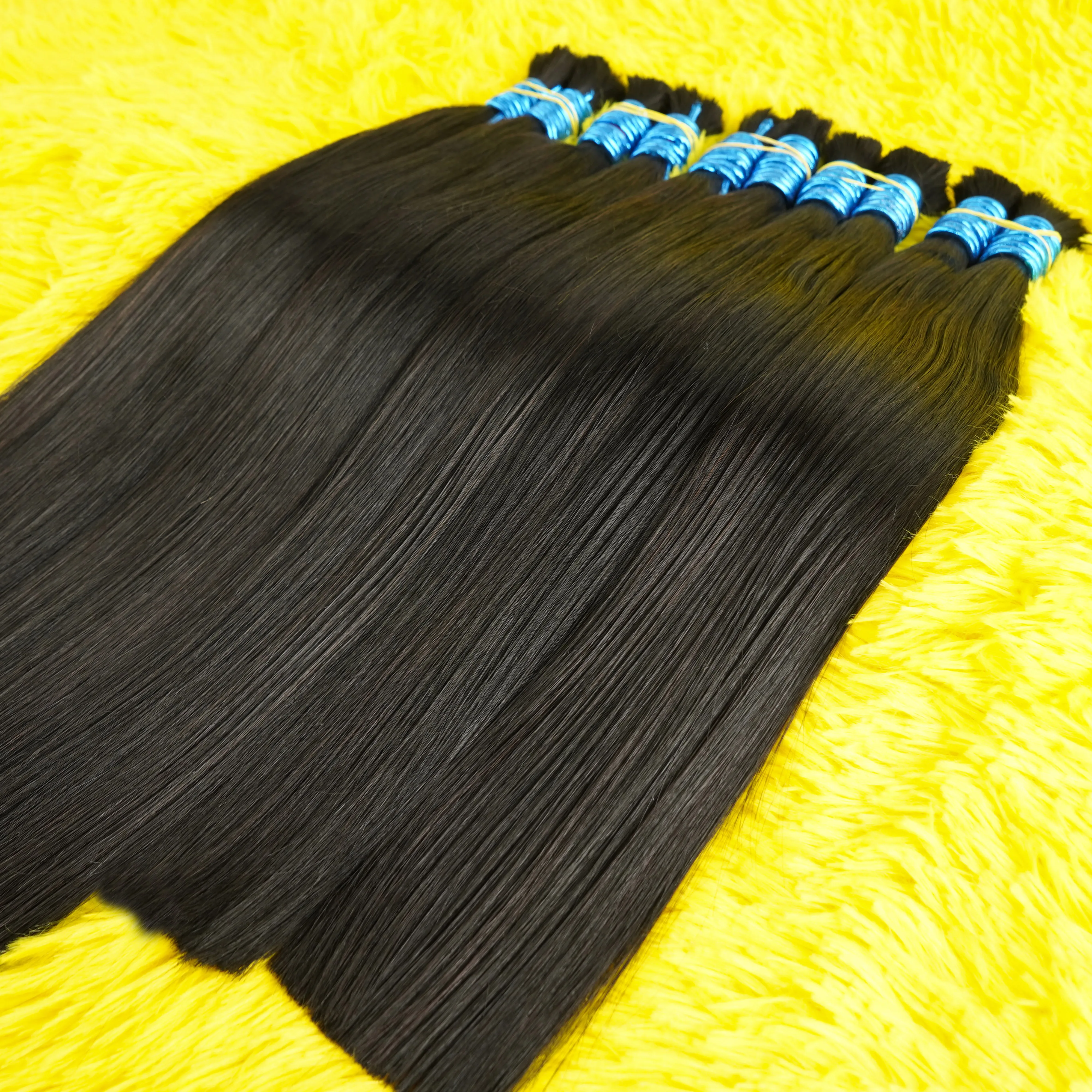 Человеческие волосы для плетения, прямые объемные человеческие волосы, девственное плетение, без утка, пучок человеческих волос, натуральные черные человеческие волосы для женщин