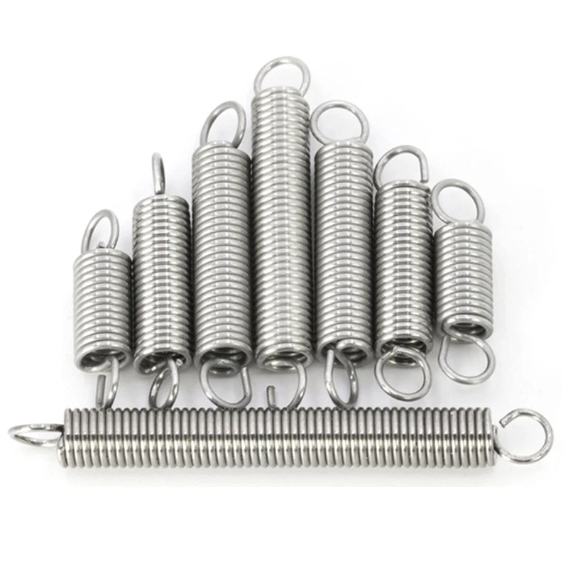 10PCS Silver Stainless Steel Pressure Spring  Compressed Spring Stainless Steel Compression Spring Wire Diameter