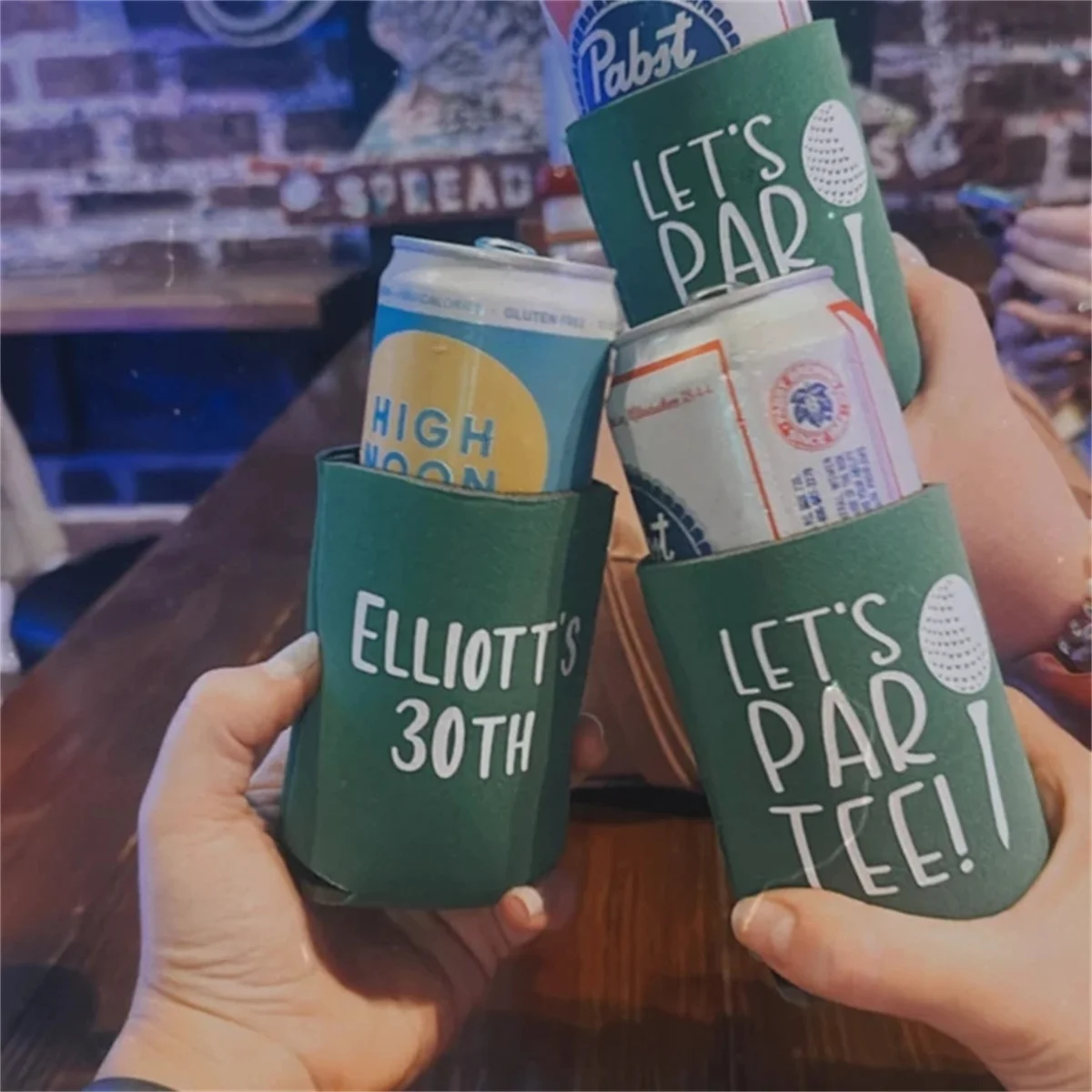 Let's Par Tee, Golf Can Cooler, Can Cooler, Golf, Favor, Party, Golf Day, Golf Outing, Gift, Personalized, Golf Beer, Beer Holde