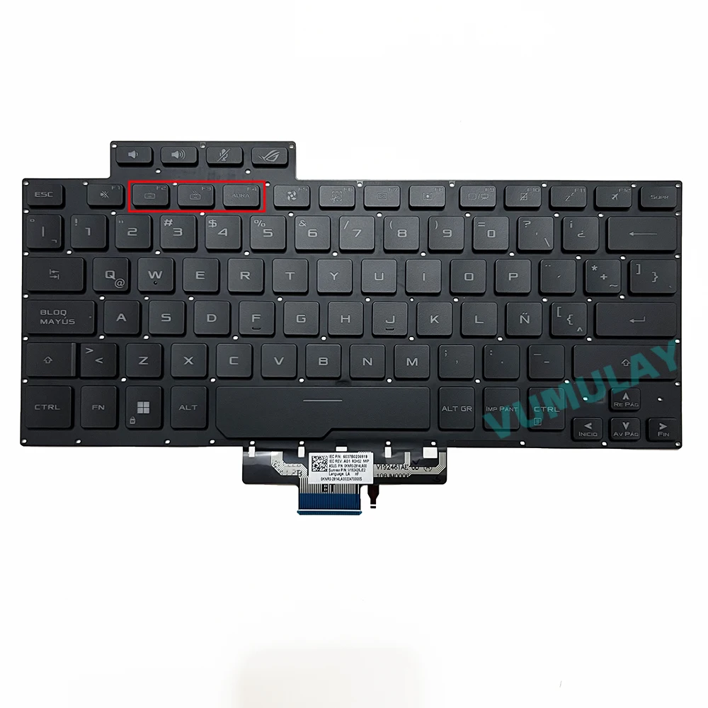 Spanish/Latin Backlit Keyboard for ASUS ROG Zephyrus G14 GA401QEC GA401QE GA401QM GA401IV GA401QC GA401QH GA401IU GA401IHR SP