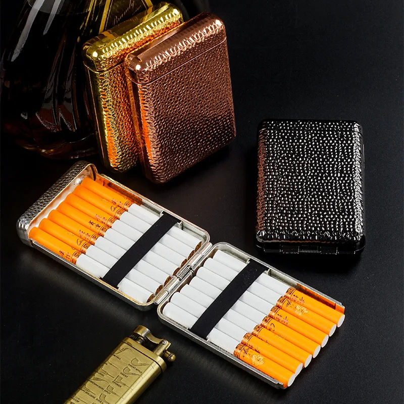 Zinc Alloy Retro Meteorites Pressure-resistant Self-opening Cigarette Tobacco Box Exquisite Holiday Gift