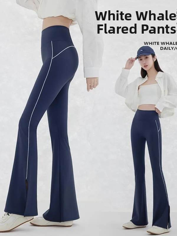 

Широкие брюки для йоги с высокой талией, женская верхняя одежда, брюки для похудения, длинные брюки из полиэфирного волокна, пышные женские модные брюки