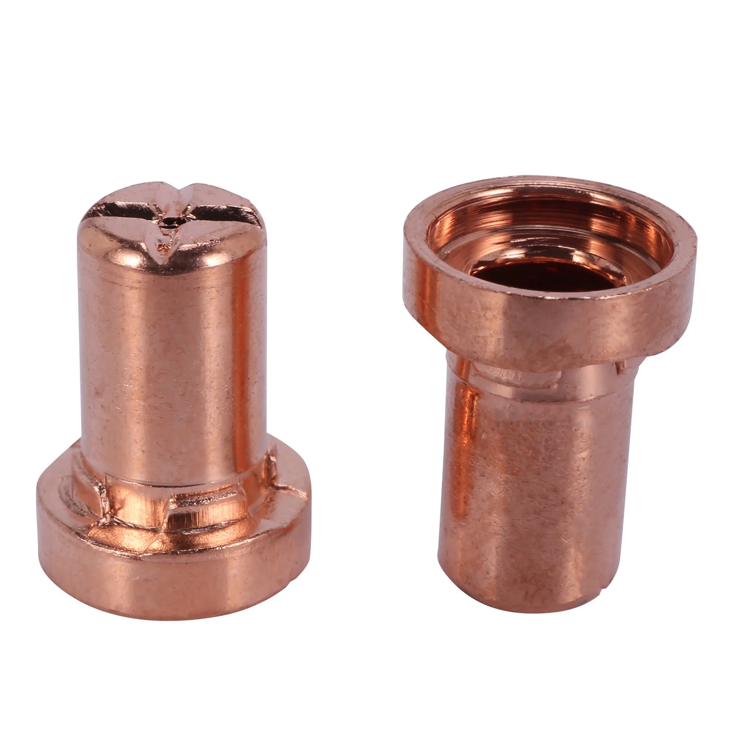 ABNG 100 ชิ้นสีแดงทองแดงขยายยาวเครื่องตัดพลาสม่าเคล็ดลับอิเล็กโทรดหัวฉีดชุดวัสดุสิ้นเปลืองสําหรับ Pt31 Lg40 40A ตัดเครื่องเชื่อมไฟฉาย