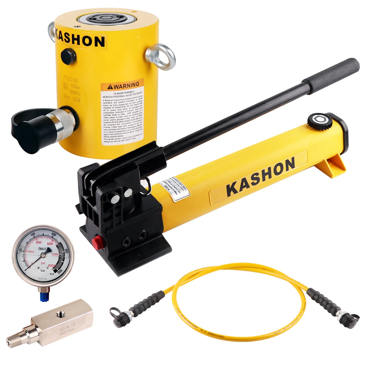

50 Ton, 1.97 in / 50 mm Stroke, Hydraulic Cylinder Jack Ram and Hand Pump Set
