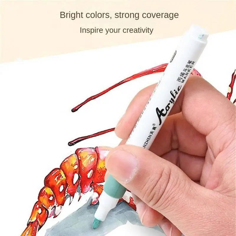 12-80 цветов, акриловый маркер, набор для рисования камнями для детей, набор ручек для рисования камнями, керамика, стекло, дерево, сделай сам, ремесла, товары для рукоделия