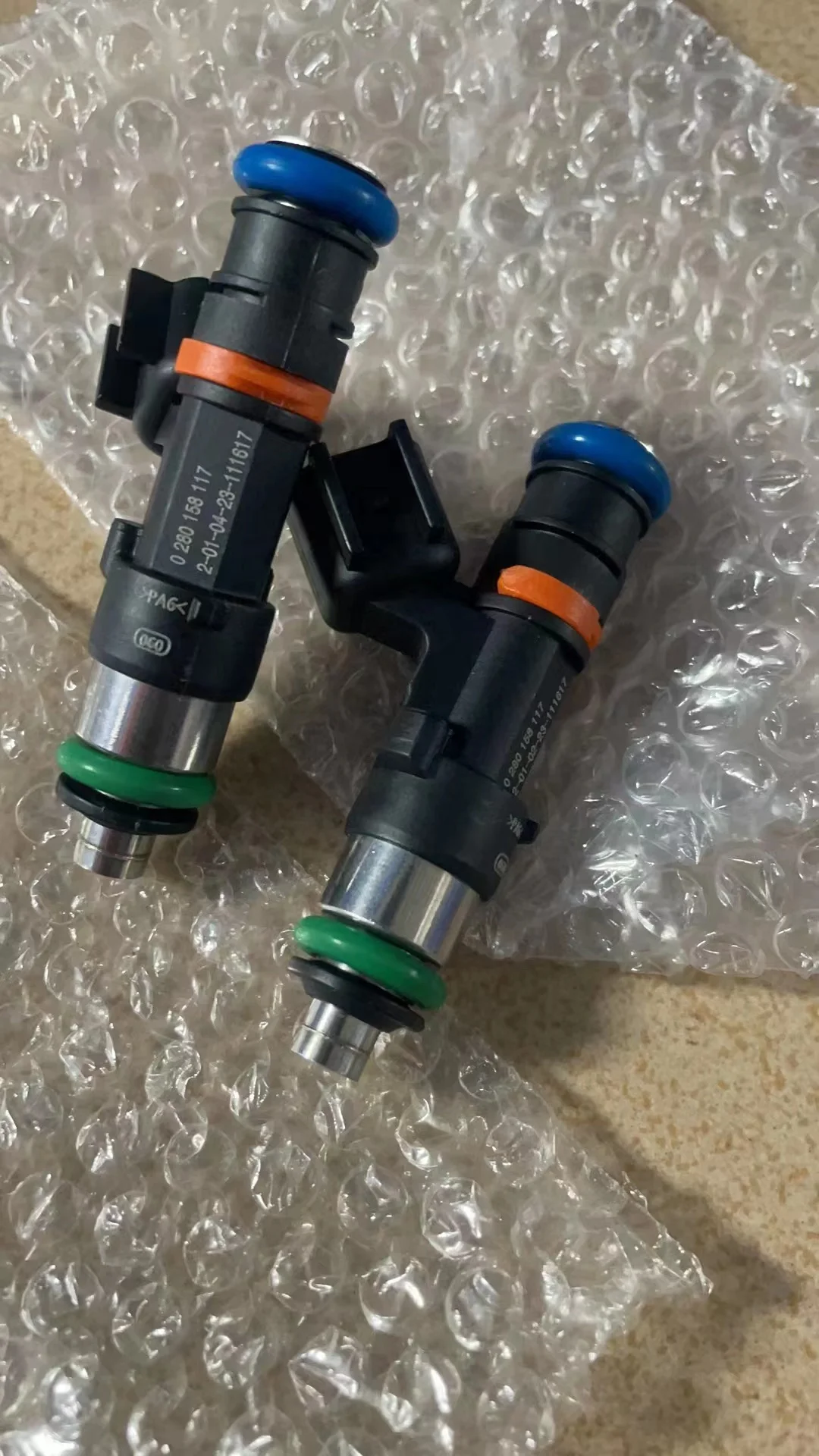 Injecteur de carburant de la cape 4x0280158117 cc 90lb E85 EV14 48mm pour injection de moteur à haute impédance de bec Golf-Passat-1.8T de VW-