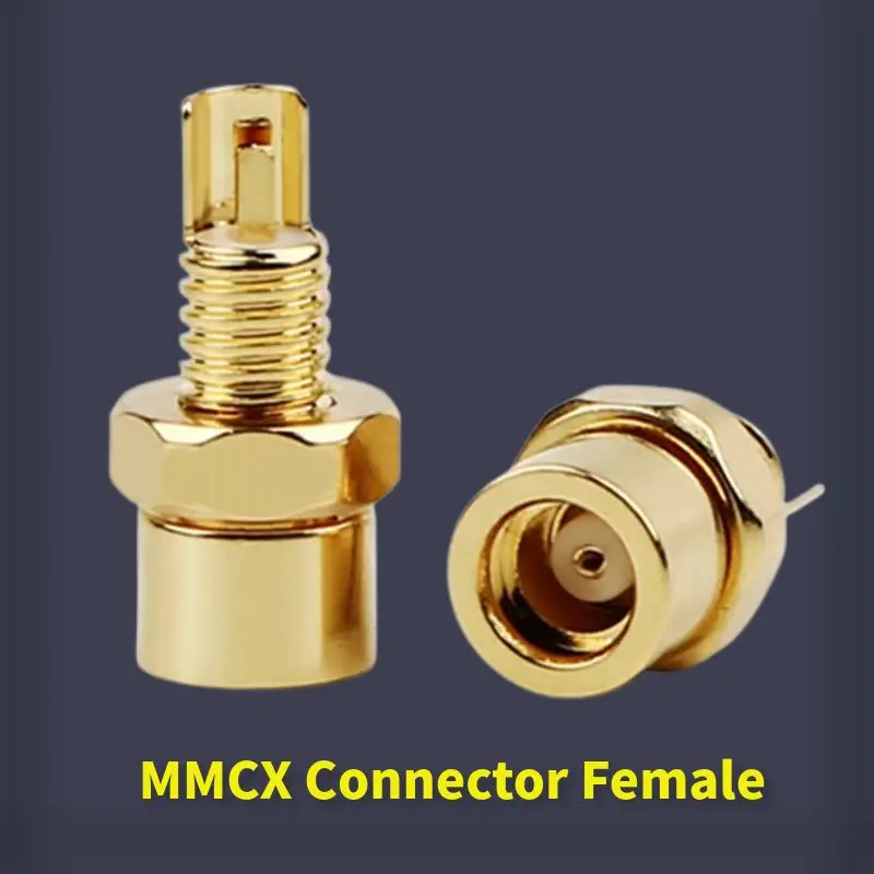 10pc MMCX Connector Earphone Female PCB Mount Pin Headphone Plug IE800 Long Short Type Beryllium Copper Wire Conector