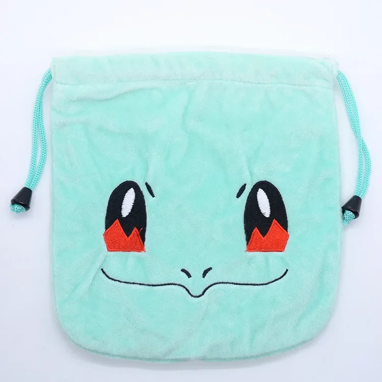 Pokemon Pikachu Charmander Squirtle Anime breve peluche coulisse portatile stoccaggio sacchetto cosmetico portamonete bambini regalo di compleanno