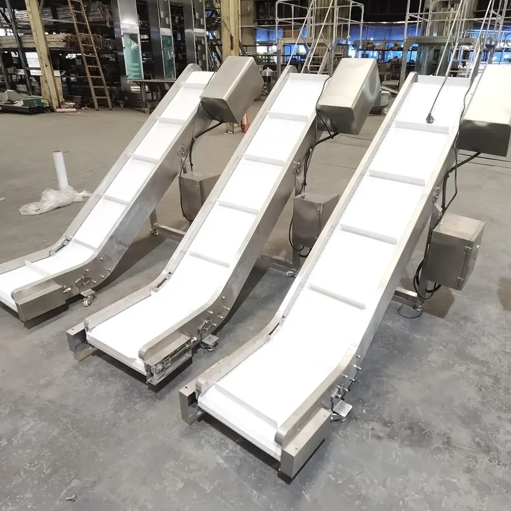 Customized take away conveyor belt made of stainless steel material made in China