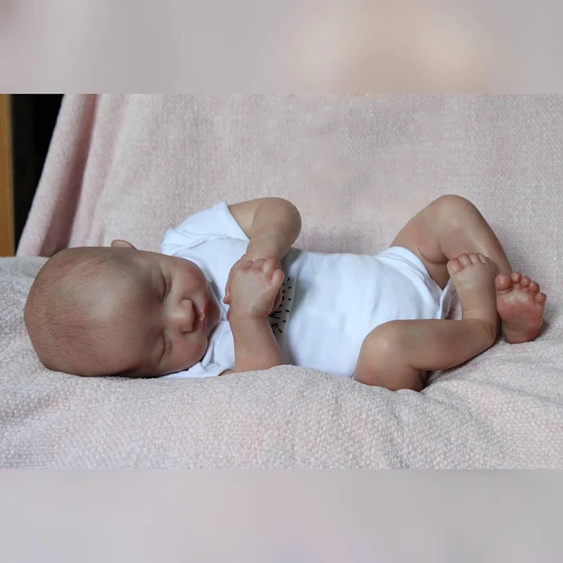 

19inch Bebe Reborn Doll Newborn Lifelike Cuddly Baby Popular Sleeping Levi High Quality Handmade Collectibles Drop Shipping