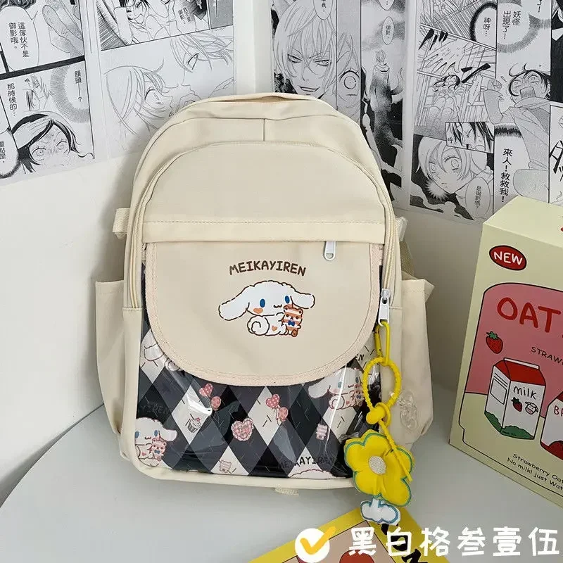 

Sanrio cinnamon new backpack boy girl schoolbag cartoon cute handbag student storage travel pendant