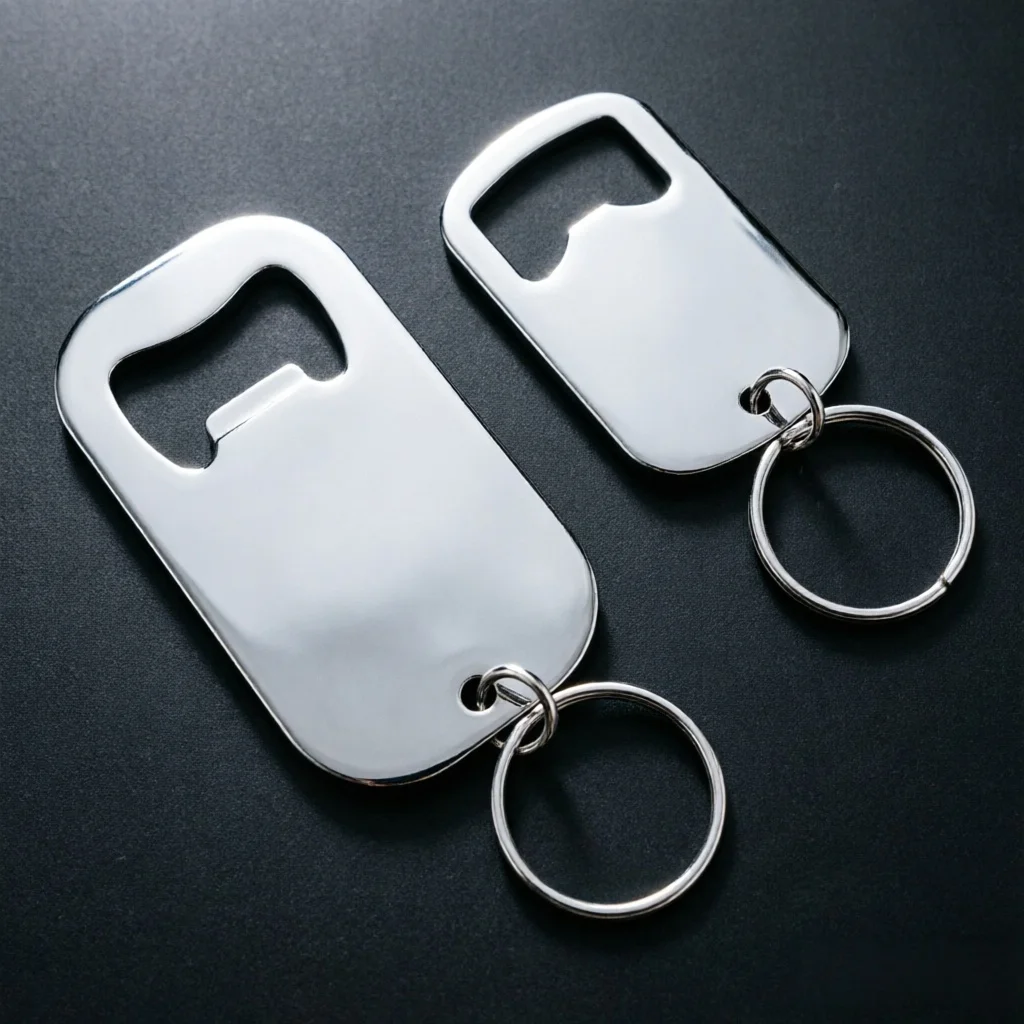 

Personalized Design Keyring Metal Bottle Opener Multifunctional Wine Sanding Brushed Stainless Steel Keychain Customized Gift