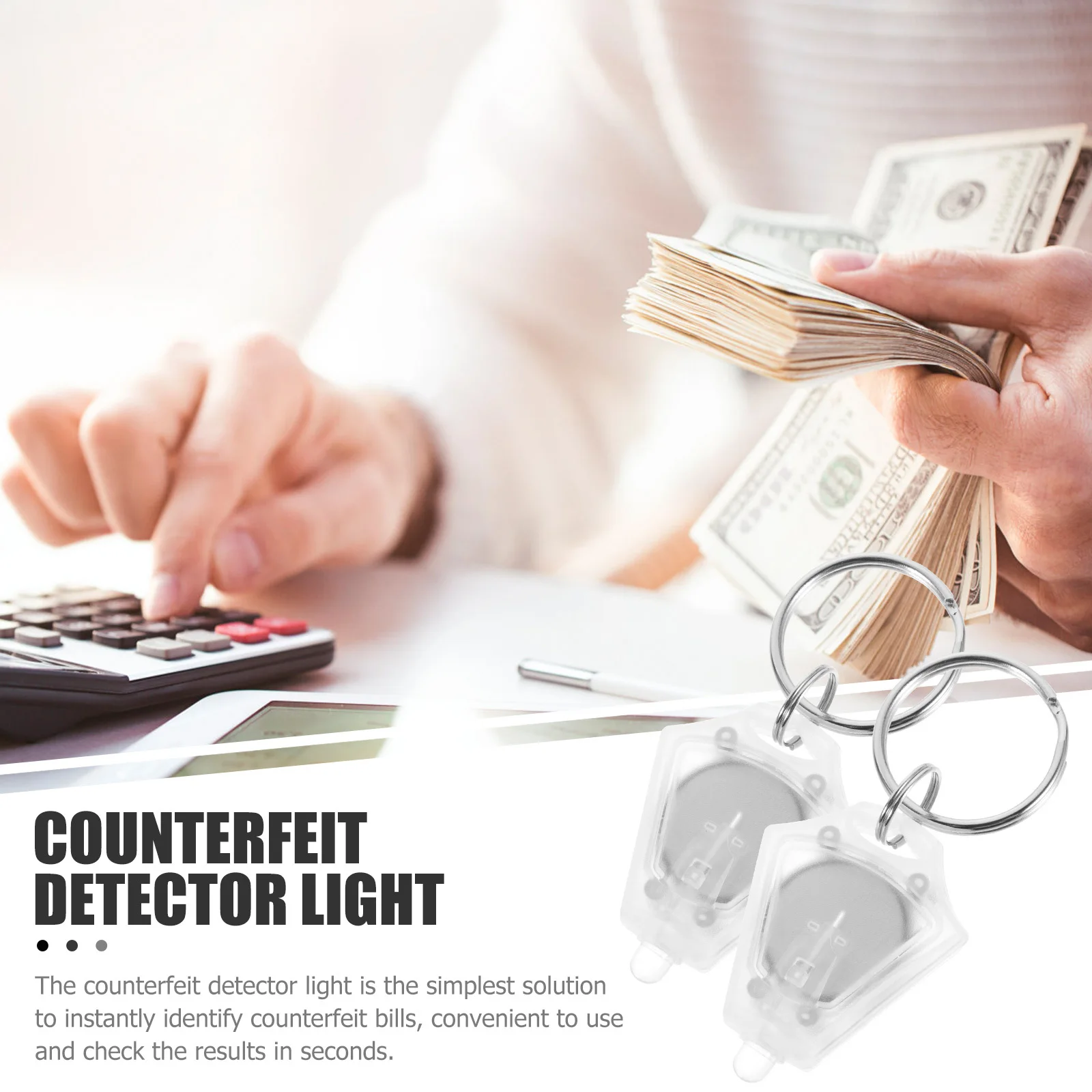 

5Pcs Portable Mini LED Key Ring Lamp Plastic Keychain Emergency Light for Camping Outdoor Fishing Key Ring LED Lamp