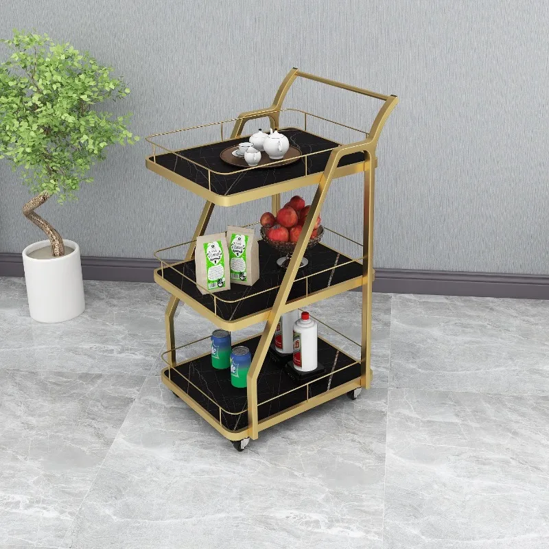 

Drinks Tea Trolley Hotel Restaurant Beauty Salon 4S Shop Mobile Trolley Food Delivery Cart Snack Cake Cart