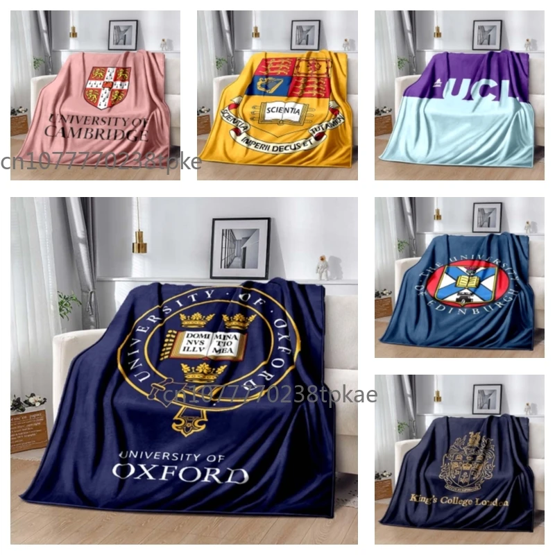 

Famous University Logo Printed Blanket,Cambridge,Oxford,Imperial College London,Edinburgh,Manchester,Decke