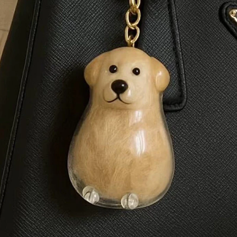 Clear Puppy Hair Memorial Keepsake Capsule Pet's Dog Fur Con