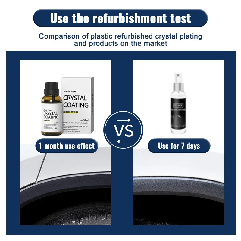 30ml Plastikowa odnowiona powłoka Środek do powlekania kryształów Panel woskowy Wnętrze samochodu Odnowiona powłoka z tworzywa sztucznego Środek do