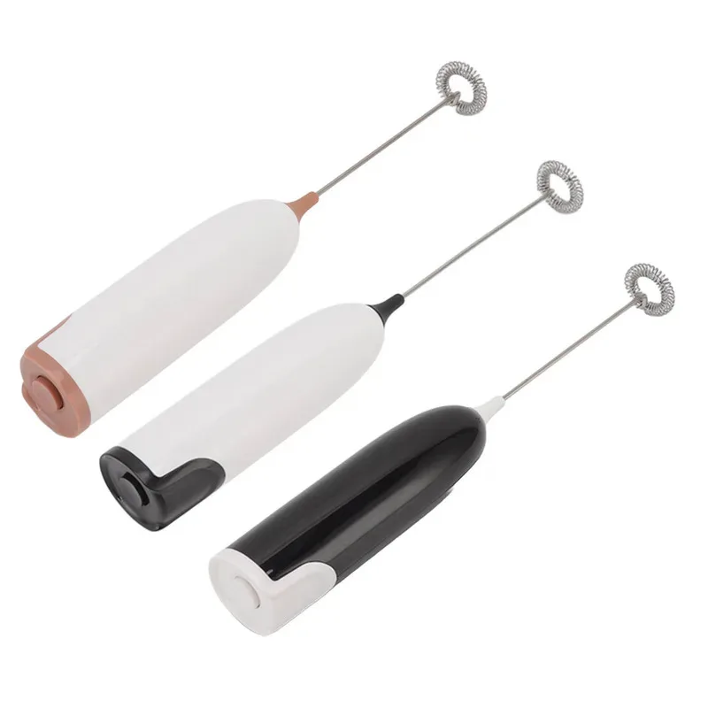 Elektrische melkopschuimer, draagbare roestvrijstalen schuimer voor koffielatte, bediening met één knop, gebruik in de thuiskeuken