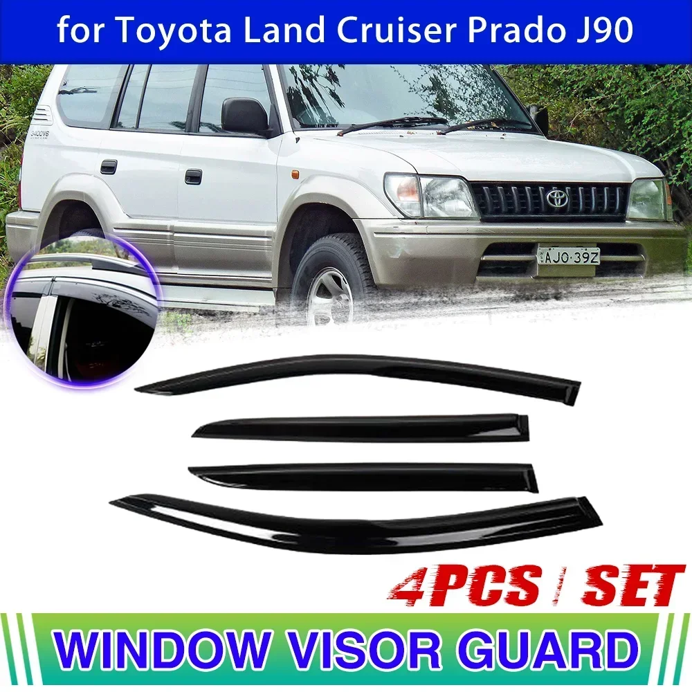 

Car Window Visor for Toyota Land Cruiser Prado 90 J90 FJ90 LC90 5 Doors 1997~2002 Vent Awning Sun Rain Guard Cover Accessories