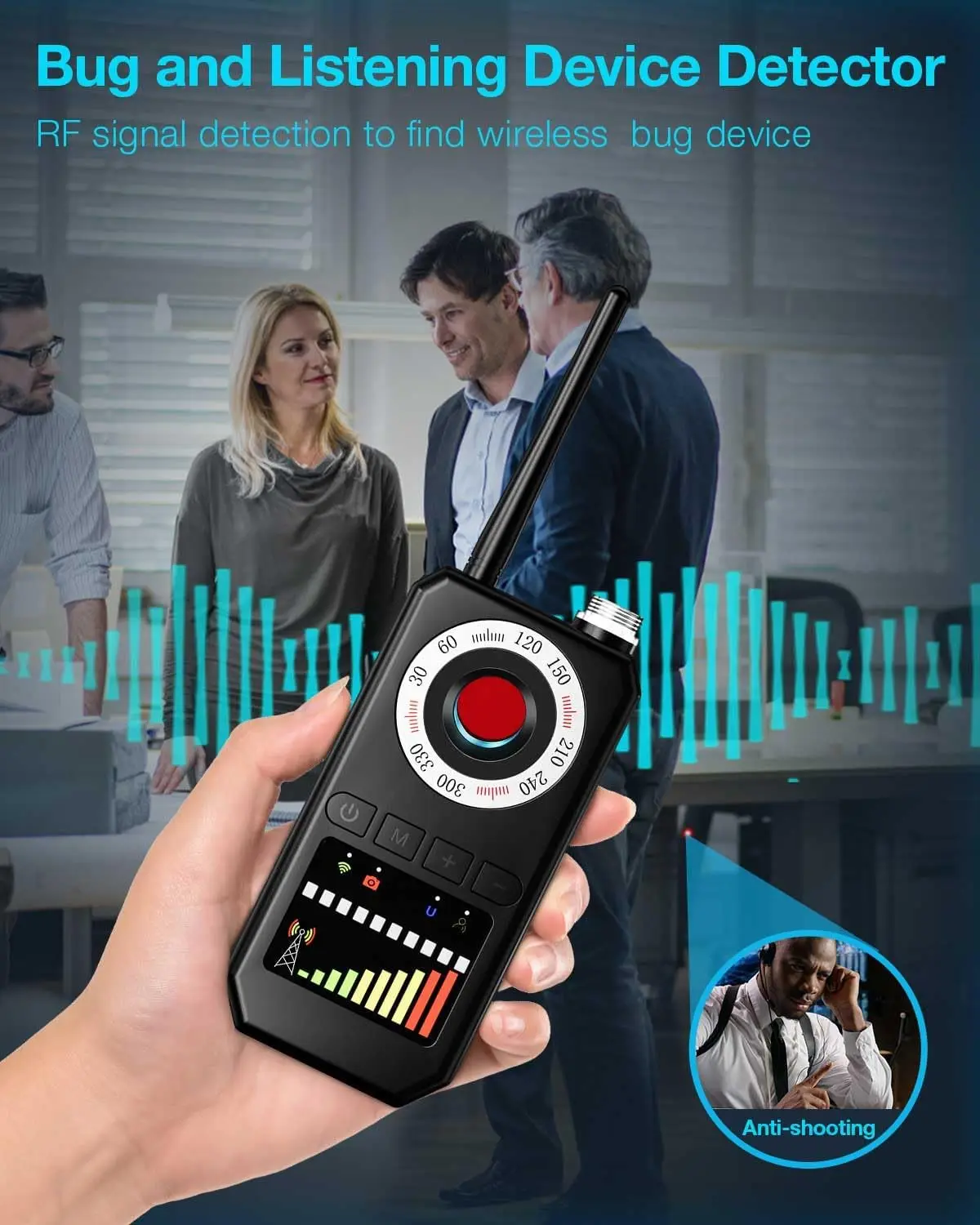 كاشفات الكاميرا مكتشف الأخطاء الصغيرة، كاشف الترددات اللاسلكية، جهاز تعقب GPS كاشف جهاز الاستماع كاميرا الحمام المخفية في السفر، الفندق، السيارة #2