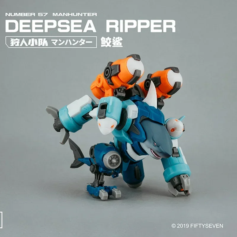 FIFTYSEVEN หมายเลข 57 เบอร์ 57 Deepsea Ripper Shark Sphyrnidae หุ้มเกราะหุ่น Manhunter 1/24 Scale รุ่น Action Figure หุ่นยนต์ของเล่น