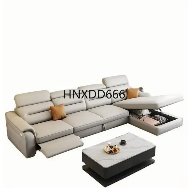 

King Size Electric Recliner Sofa Bed - Luxury Wooden Living Room Furniture, European Daybed Design, Comfortable Canape for Home